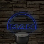MAN logó - 7 színű, színváltós 3D led lámpa