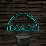 MAN logó - 7 színű, színváltós 3D led lámpa