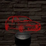 Alfa Romeo 147 autó 7 színű 3D led lámpa