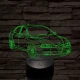 Alfa Romeo 156 autó 7 színű 3D led lámpa