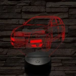 Audi Q7 autó 7 színű 3D led lámpa