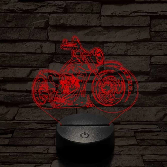Chopper motor 3D led lámpa