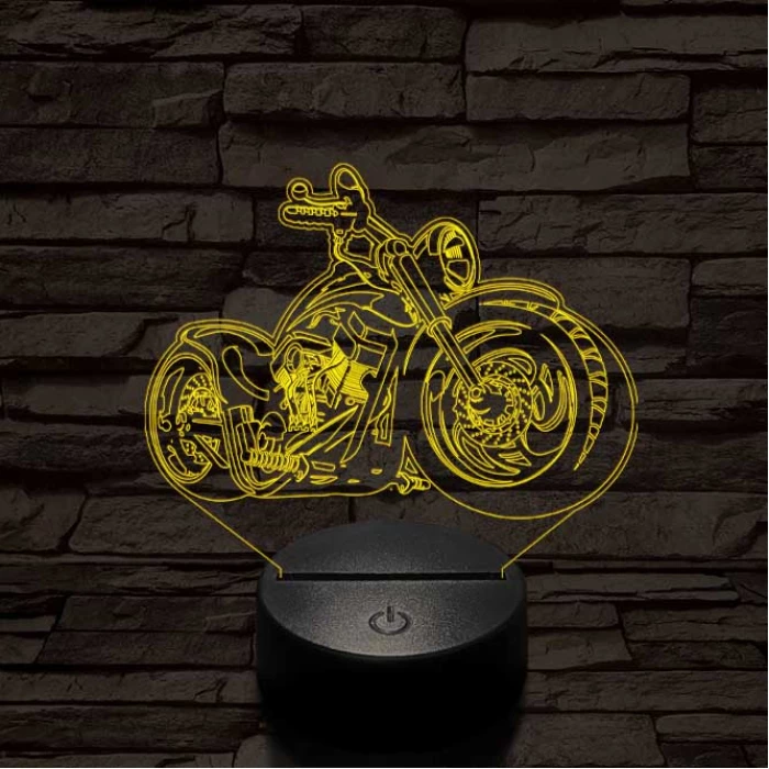 Chopper motor 3D led lámpa