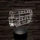 Dupla szintes busz 7 színű 3D led lámpa