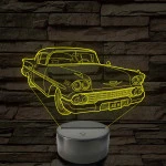 1958 Chevrolet Impala 7 színű 3D led lámpa