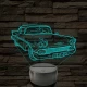 1958 Chevrolet Impala 7 színű 3D led lámpa