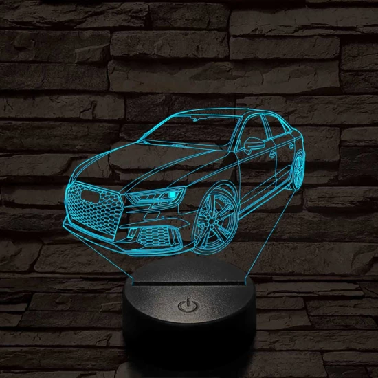 Audi RS3 Sedan 2018 7 színű 3D led lámpa