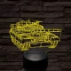 Tank szemből 7 színű 3D led lámpa