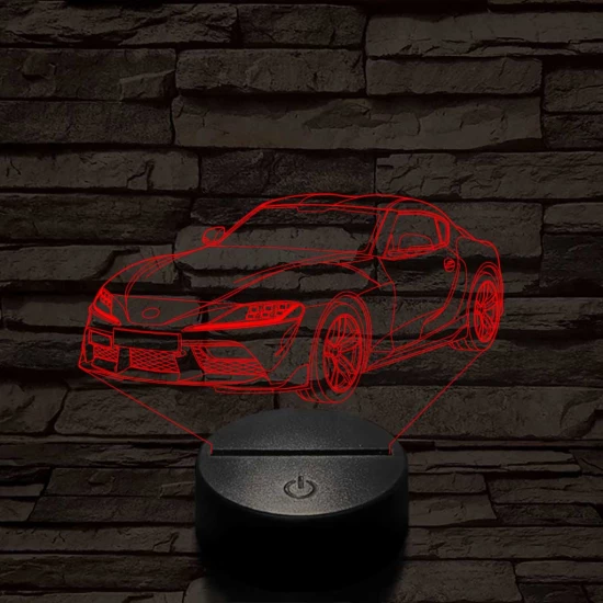 Toyota Supra 7 színű 3D led lámpa