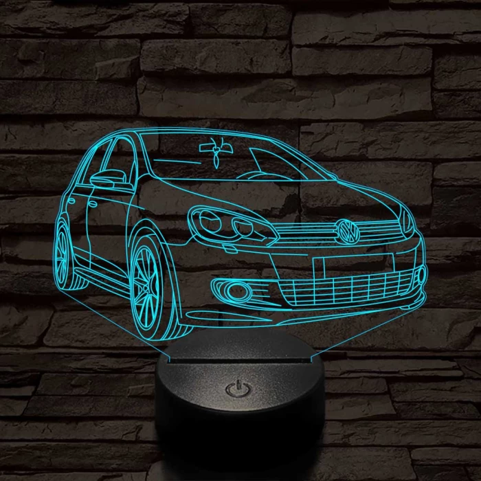 Volkswagen Golf Mk6 7 színű 3D led lámpa