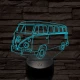 Volkswagen Kombi 7 színű 3D led lámpa