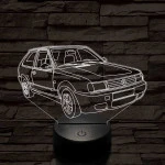 Volkswagen polo 7 színű 3D led lámpa