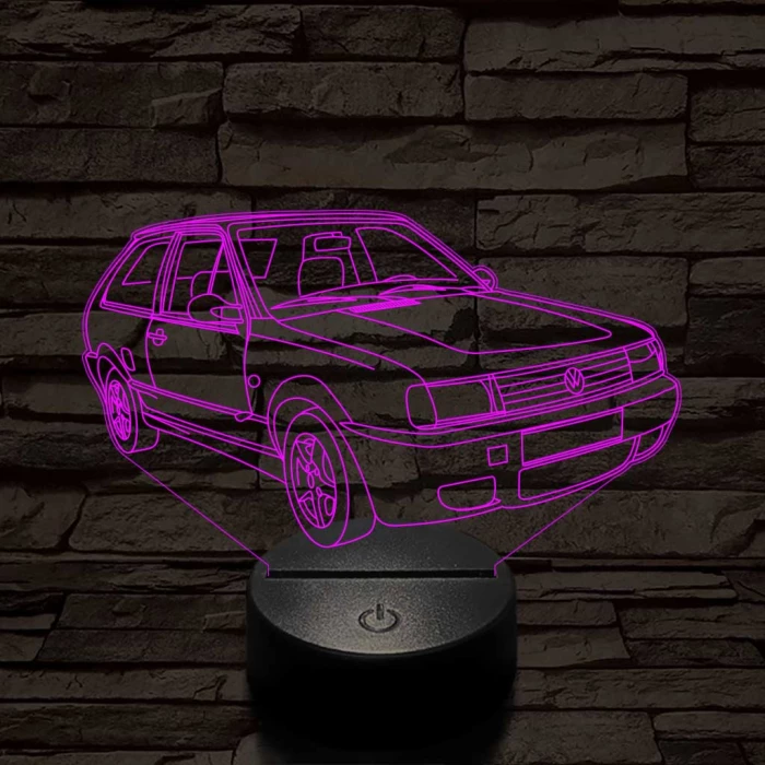Volkswagen polo 7 színű 3D led lámpa