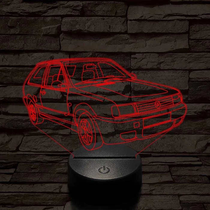 Volkswagen polo 7 színű 3D led lámpa
