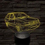 Volkswagen polo 7 színű 3D led lámpa
