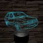 Volkswagen polo 7 színű 3D led lámpa