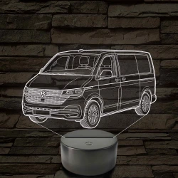 Volkswagen T6 kisbusz 7 színű 3D led lámpa