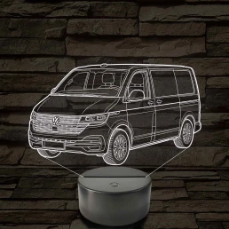 Volkswagen T6 kisbusz 7 színű 3D led lámpa