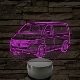 Volkswagen T6 kisbusz 7 színű 3D led lámpa