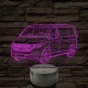 Volkswagen T6 kisbusz 7 színű 3D led lámpa