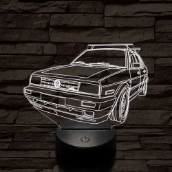Volkswagen Turbo-dízel 7 színű 3D led lámpa