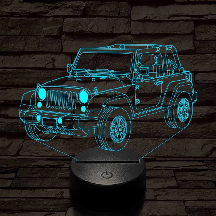 Jeep Wrangler Willis 7 színű 3D led lámpa