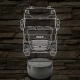 Kamion DAF 7 színű 3D led lámpa