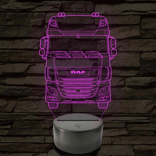 Kamion DAF 7 színű 3D led lámpa