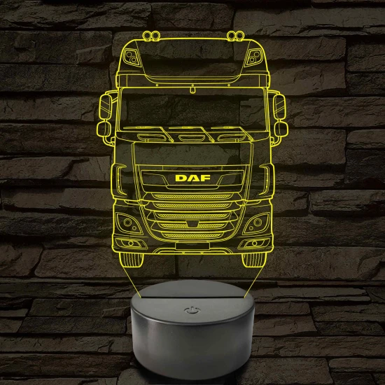 Kamion DAF 7 színű 3D led lámpa