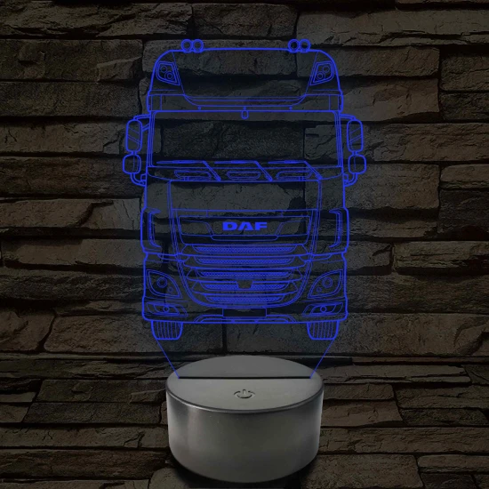 Kamion DAF 7 színű 3D led lámpa