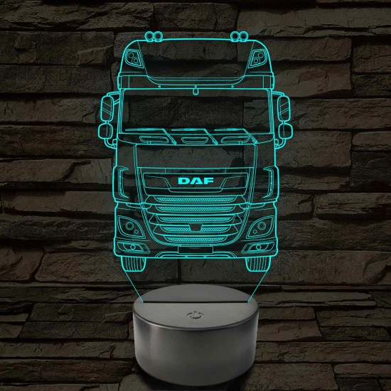 Kamion DAF 7 színű 3D led lámpa