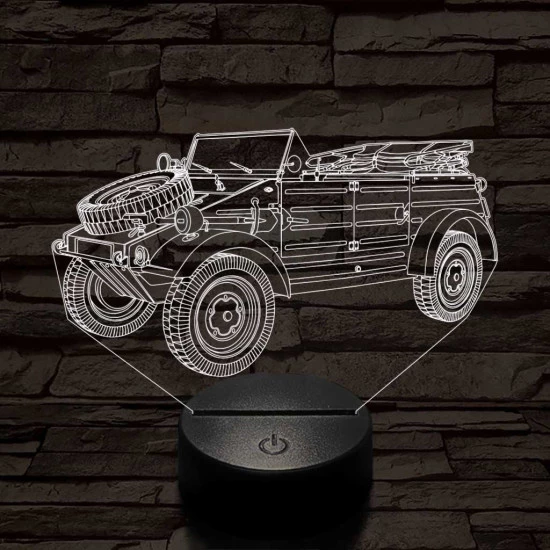 Volkswagen kétéltű gyalogsági jármű 7 színű 3D led lámpa
