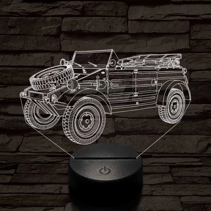 Volkswagen kétéltű gyalogsági jármű 7 színű 3D led lámpa