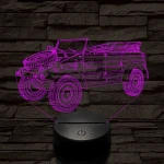 Volkswagen kétéltű gyalogsági jármű 7 színű 3D led lámpa