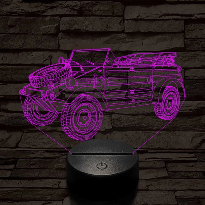 Volkswagen kétéltű gyalogsági jármű 7 színű 3D led lámpa