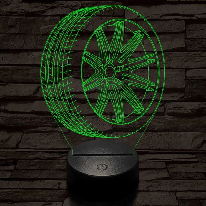 Abroncs felnivel 1 7 színű  3D led lámpa