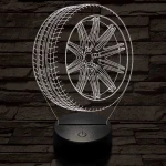 Abroncs felnivel 1 7 színű  3D led lámpa