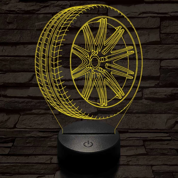 Abroncs felnivel 1 7 színű  3D led lámpa