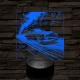 Old Timer gyöngyszem autó 7 színű valósághű 3D led lámpa