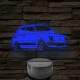 Fiat Polski 126 7 színű 3D led lámpa
