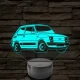 Fiat Polski 126 7 színű 3D led lámpa