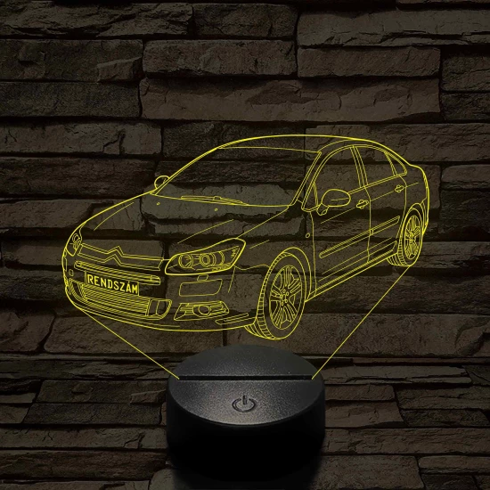 2010-es Szedán Modell 7 színű 3D led lámpa