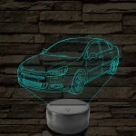 2010-es Szedán Modell 7 színű 3D led lámpa