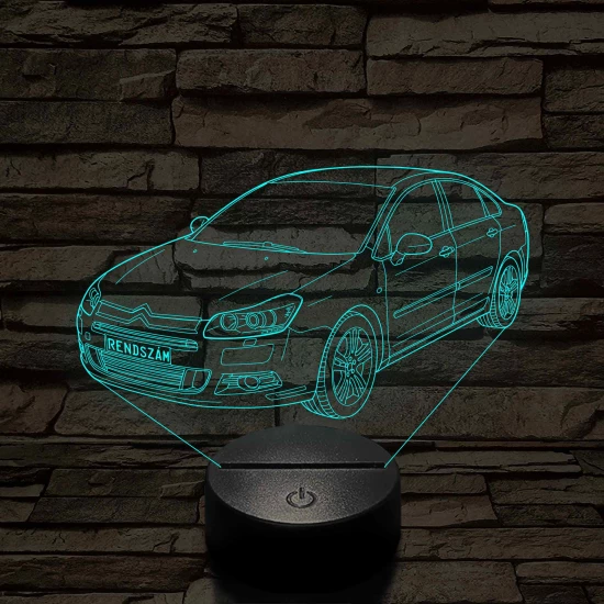 2010-es Szedán Modell 7 színű 3D led lámpa