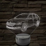 Skoda Octavia Combi LED Lámpa – Egyedi rendszámmal gravírozható