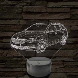 Skoda Octavia Combi LED Lámpa – Egyedi rendszámmal gravírozható