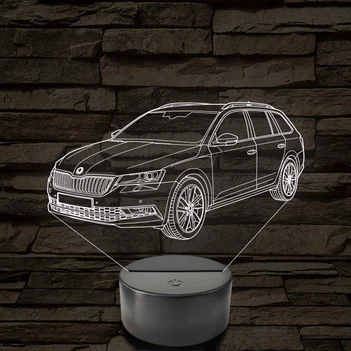 Skoda Octavia Combi LED Lámpa – Egyedi rendszámmal gravírozható