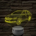 Skoda Octavia Combi LED Lámpa – Egyedi rendszámmal gravírozható