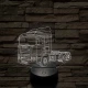 Scania kamion rendszámmal - 7 színű, színváltós 3D LED lámpa