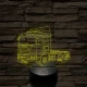 Scania kamion rendszámmal - 7 színű, színváltós 3D LED lámpa
